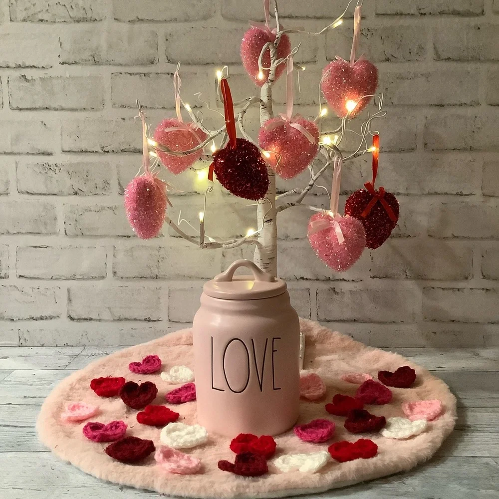 Rae Dunn Ceramic Pink Love Canister